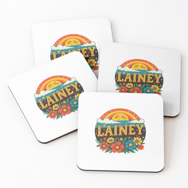 Item preview, Lainey | Retro Floral Rainbow Name Graphic designed and sold by HBDStudio.