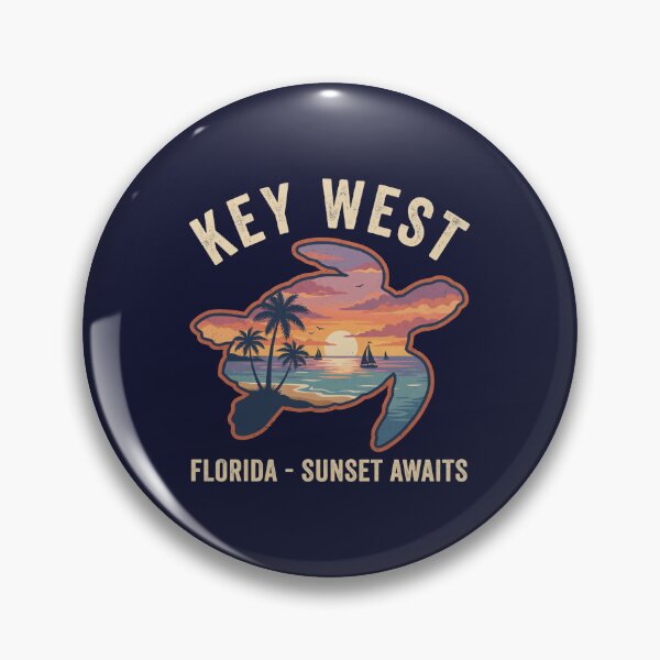 Item preview, Key West Sea Turtle Tropical Paradise Florida Sunset Beach Vintage Coastal designed and sold by Milasneeze.