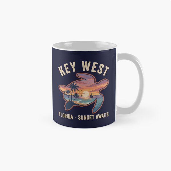 Artikelvorschau, Key West Meeresschildkröten Tropenparadies Florida Sonnenuntergang Strand Vintage Küste entworfen und verkauft von Milasneeze.