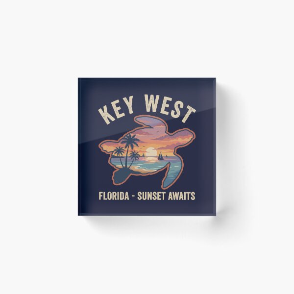 Item preview, Key West Sea Turtle Tropical Paradise Florida Sunset Beach Vintage Coastal designed and sold by Milasneeze.