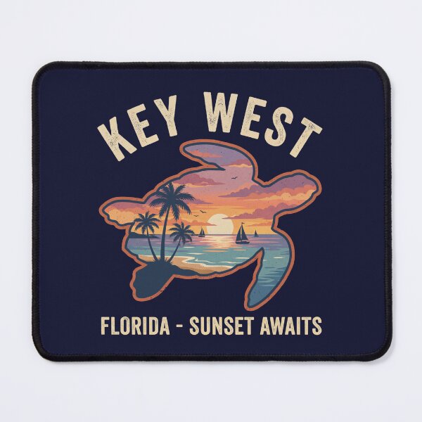 Item preview, Key West Sea Turtle Tropical Paradise Florida Sunset Beach Vintage Coastal designed and sold by Milasneeze.
