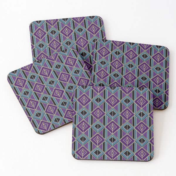 Item preview, Purple Deco Diamonds – Geometric Line Pattern designed and sold by Good Vibes .