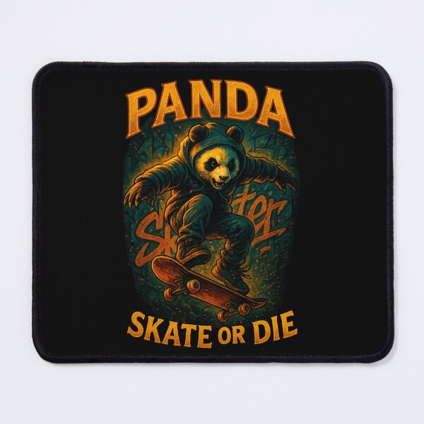 Item preview, Gritty Vintage Panda Skater Art Skate or Die designed and sold by SholoStudio.