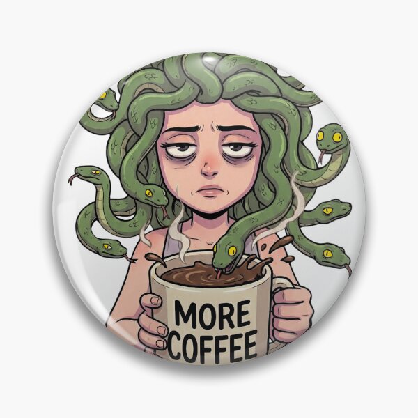 Item preview, Tired Medusa Needs Coffee - Funny Morning Greek Mythology designed and sold by MythoWorldddd.