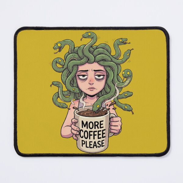 Item preview, Tired Medusa Needs Coffee - Funny Morning Greek Mythology designed and sold by MythoWorldddd.