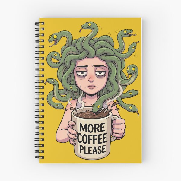 Item preview, Tired Medusa Needs Coffee - Funny Morning Greek Mythology designed and sold by MythoWorldddd.