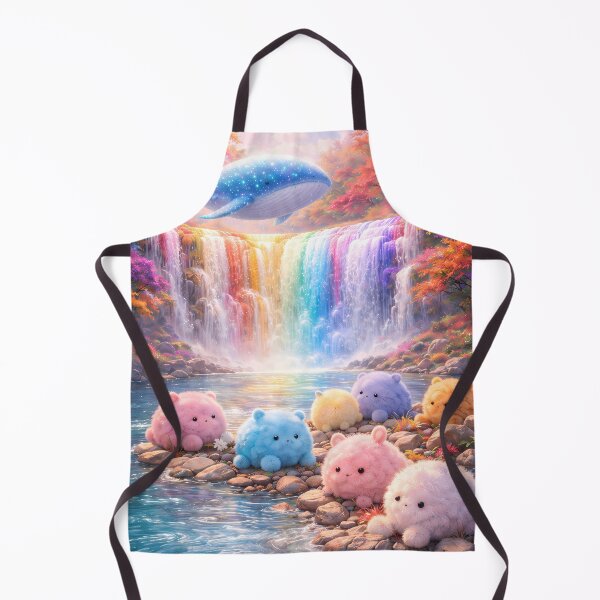 Item preview, Rainbow Waterfall Cute Fantasy Creatures Art designed and sold by KnitOfShadoF.
