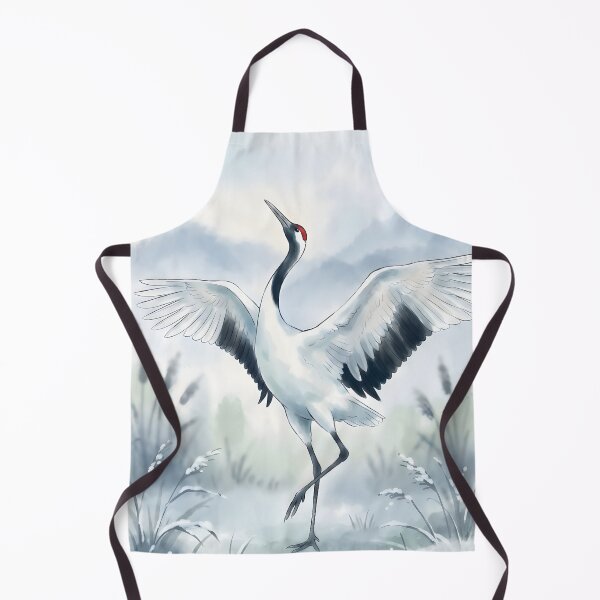 Item preview, Red-crowned Crane - Japanese Bird of Peace Winter designed and sold by RubisLeaf.