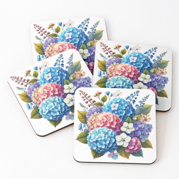 Item preview, Multicolored Hydrangea Hortensia Flowers Shapes Mania designed and sold by Shapes-Mania.