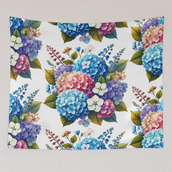 Item preview, Multicolored Hydrangea Hortensia Flowers Shapes Mania designed and sold by Shapes-Mania.