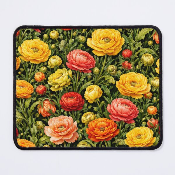 Item preview, Vibrant Ranunculus Floral Pattern designed and sold by Velvet Botanica Atelier.