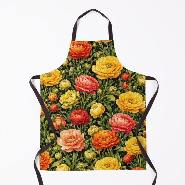 Item preview, Vibrant Ranunculus Floral Pattern designed and sold by Velvet Botanica Atelier.
