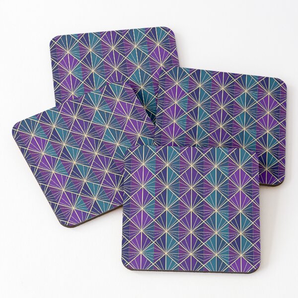 Item preview, Blue & Purple Spark Deco – Elegant Line Pattern designed and sold by Good Vibes .
