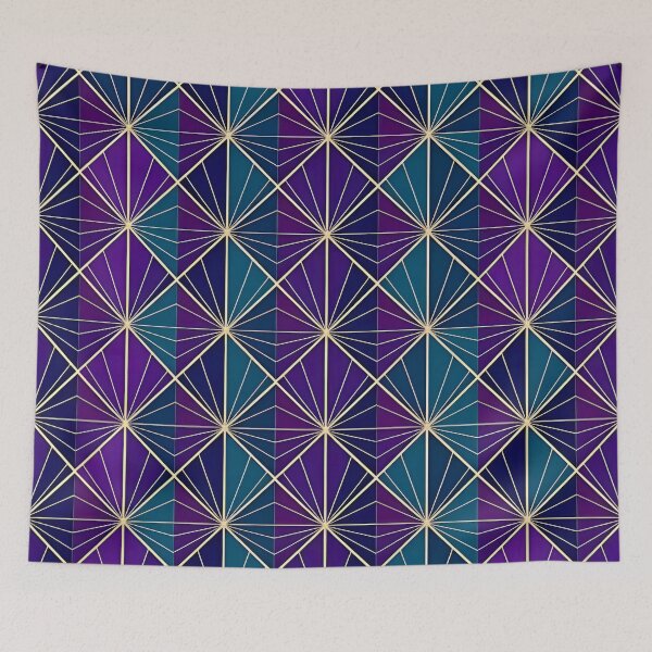 Item preview, Blue & Purple Spark Deco – Elegant Line Pattern designed and sold by Good Vibes .