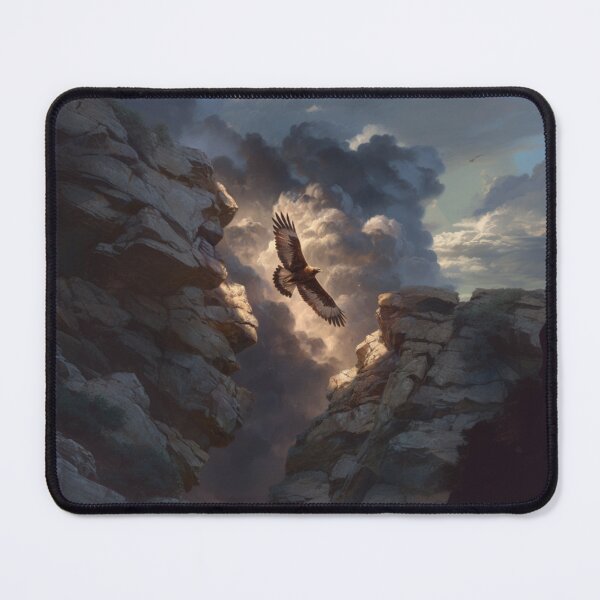 Item preview, A powerful Golden Eagle descending toward rocky cliffs, Birds in Motion designed and sold by CDC40.