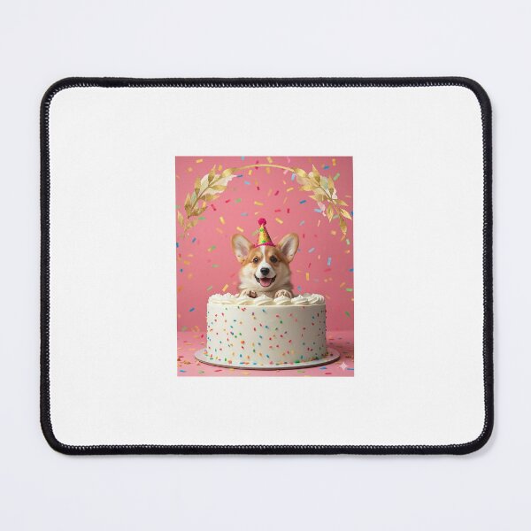 Item preview, Corgi Birthday Surprise: Puppy in a Party Cake designed and sold by SwasTeeK.