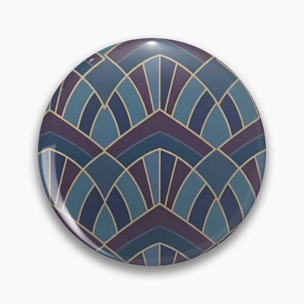 Item preview, Blue Wave Deco – Modern Geometric Pattern designed and sold by Good Vibes .
