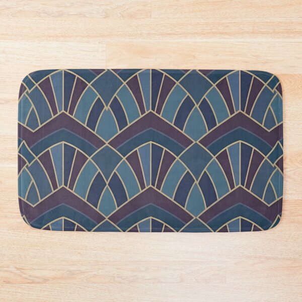 Item preview, Blue Wave Deco – Modern Geometric Pattern designed and sold by Good Vibes .