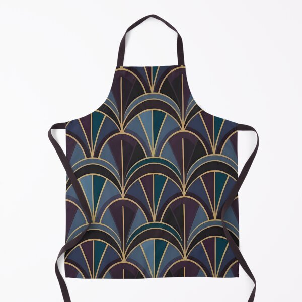 Item preview, Dark Blue Deco Arches – Retro Pattern designed and sold by Good Vibes .