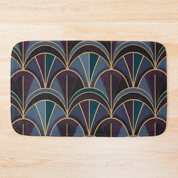 Item preview, Dark Blue Deco Arches – Retro Pattern designed and sold by Good Vibes .