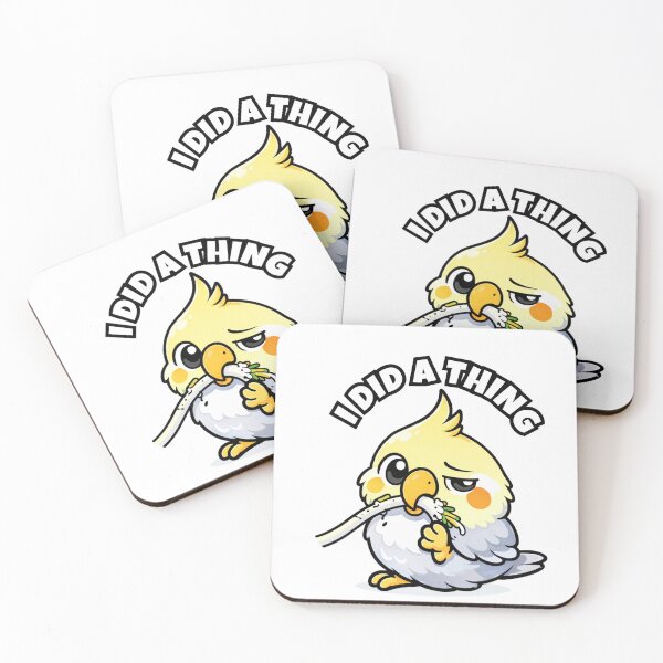 Item preview, Funny Cockatiel I Did A Thing – Mischievous Bird Meme designed and sold by FeatherChaos.