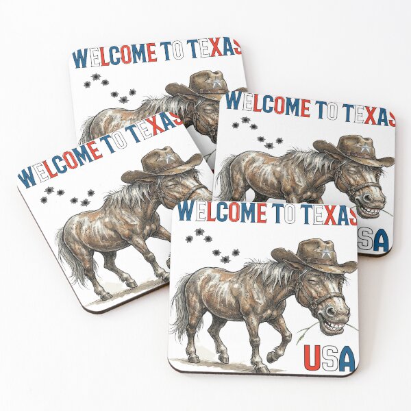 Item preview, Funny Cowboy Horse Welcome to Texas USA designed and sold by AdCoL.