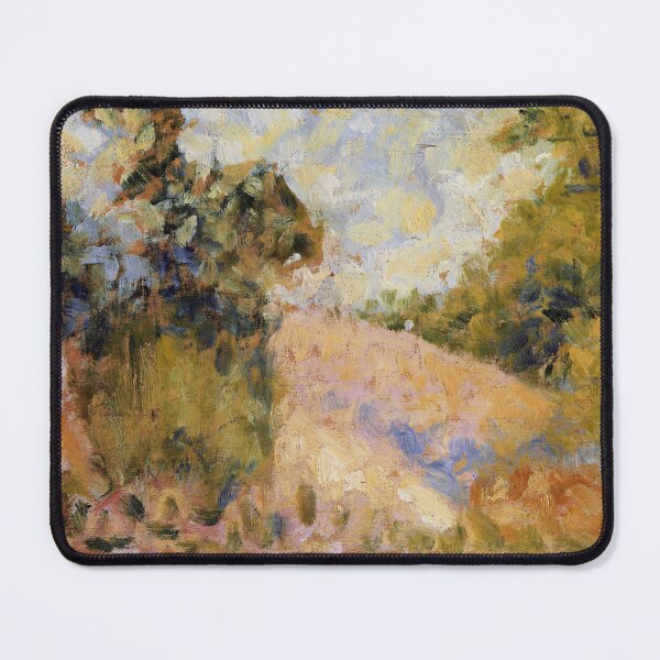 Item preview, Pink Landscape by Georges Seurat: Neo Impressionist Countryside Wall Art designed and sold by artofuniverse.