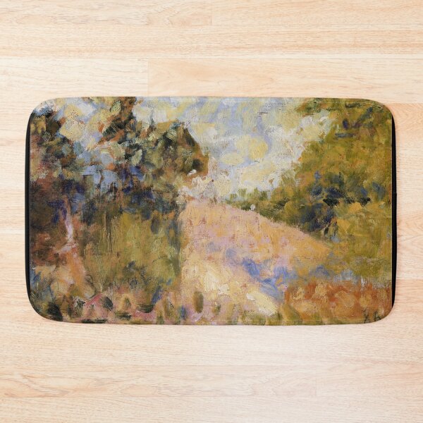 Item preview, Pink Landscape by Georges Seurat: Neo Impressionist Countryside Wall Art designed and sold by artofuniverse.