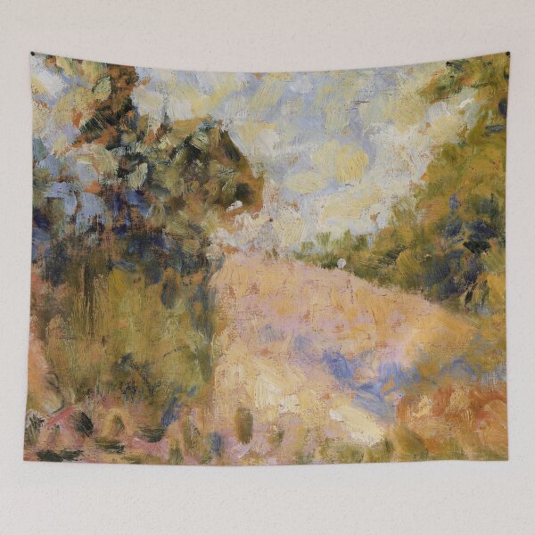 Item preview, Pink Landscape by Georges Seurat: Neo Impressionist Countryside Wall Art designed and sold by artofuniverse.