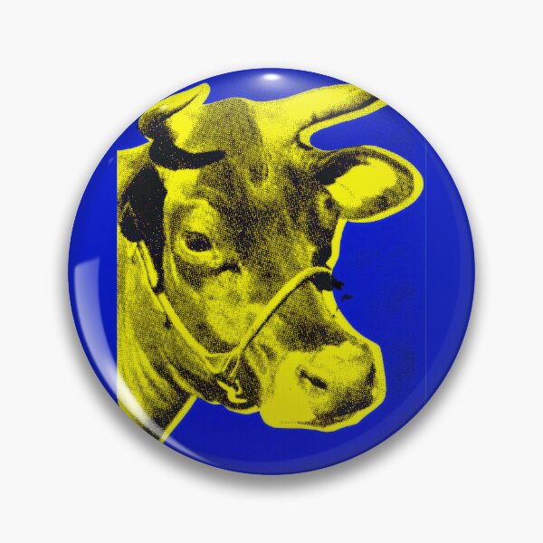 Item preview, Pop Art - Cow Blue Yellow designed and sold by ArtPlus+.