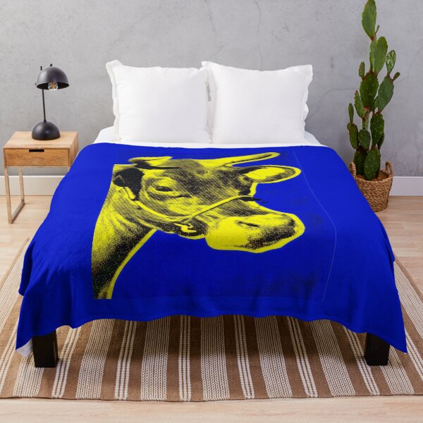 Item preview, Pop Art - Cow Blue Yellow designed and sold by ArtPlus+.