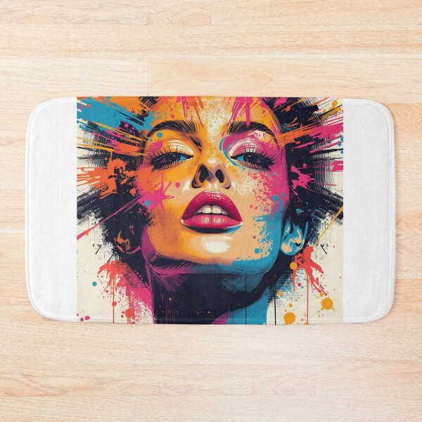 Item preview, Colorful Abstract Pop Art Female Portrait designed and sold by FredyDesignHub.