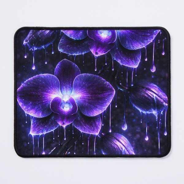 Item preview, Glowing Purple Orchid Galaxy Aesthetic Art designed and sold by KnitOfShadoF.