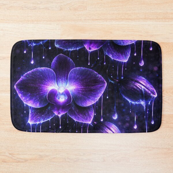 Item preview, Glowing Purple Orchid Galaxy Aesthetic Art designed and sold by KnitOfShadoF.