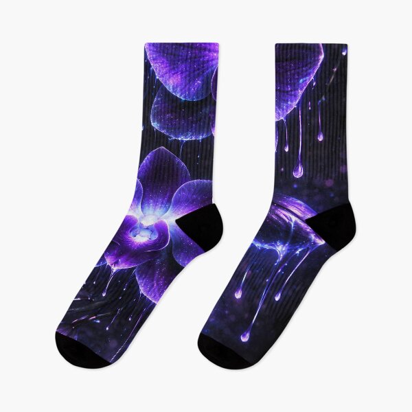 Item preview, Glowing Purple Orchid Galaxy Aesthetic Art designed and sold by KnitOfShadoF.