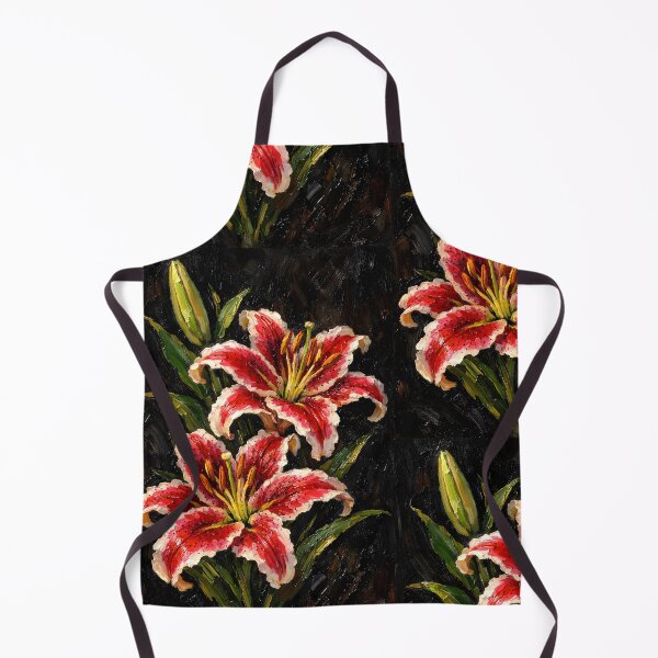 Item preview, Vibrant Crimson Lily Blooms in Oil Paint designed and sold by Hue & hustle .