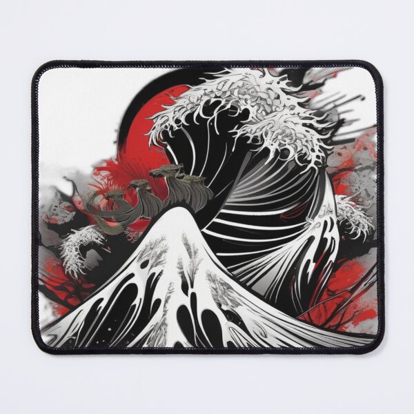 Item preview, Epic Wave Battle: Japanese Style Art | Storm and Samurai Illustration designed and sold by Bad7Wear.
