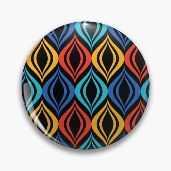 Item preview, Colorful Mid-Century Geometric Pattern - Retro 70s Rhythmic Art designed and sold by KojourinArt.