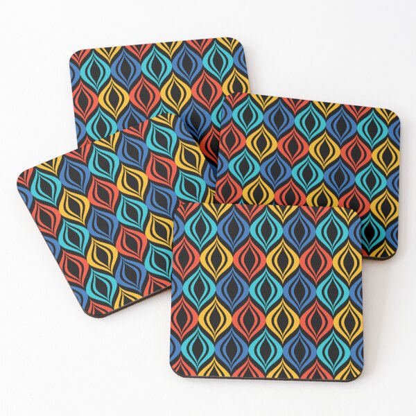 Item preview, Colorful Mid-Century Geometric Pattern - Retro 70s Rhythmic Art designed and sold by KojourinArt.