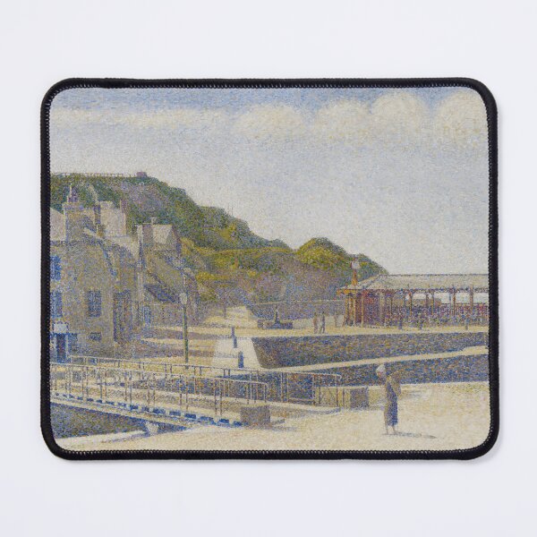 Item preview, Port En Bessin by Georges Seurat: Neo Impressionist Coastal Fine Art Print designed and sold by artofuniverse.