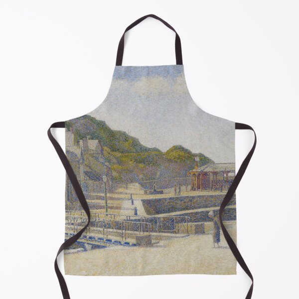Item preview, Port En Bessin by Georges Seurat: Neo Impressionist Coastal Fine Art Print designed and sold by artofuniverse.