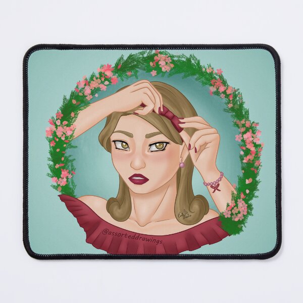 Item preview, Woman fixing her hair ribbon portrait designed and sold by AssortedDrawings.