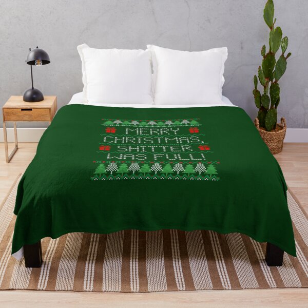 Item preview, Shitter Was Full Ugly Christmas Sweater designed and sold by Normbot2000.