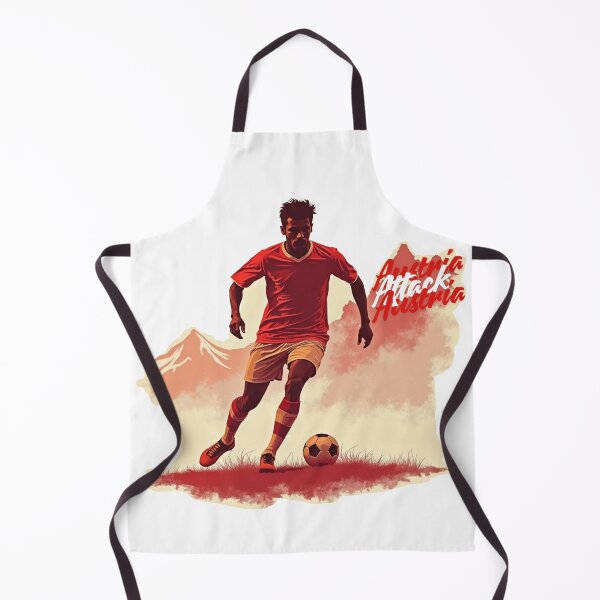 Item preview, Vintage Austria Soccer Player Alpine Attack Illustration designed and sold by PMTaurus.