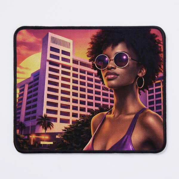 Item preview, Victoria Island Lagos Nigeria | Retro 80s Travel Print designed and sold by MammothArt.
