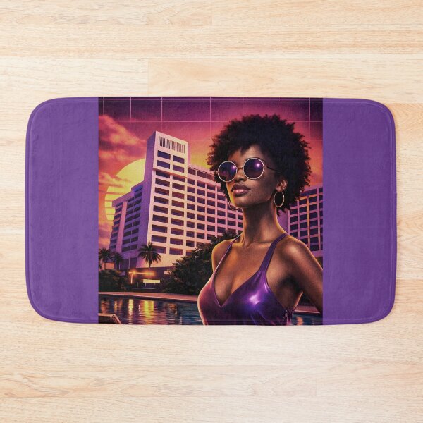Item preview, Victoria Island Lagos Nigeria | Retro 80s Travel Print designed and sold by MammothArt.