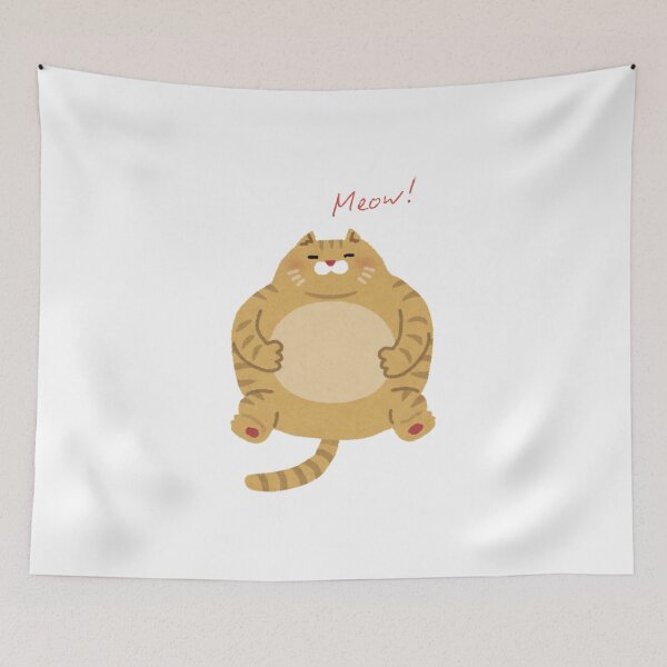 Item preview, Orange fat cat designed and sold by Magole Art.