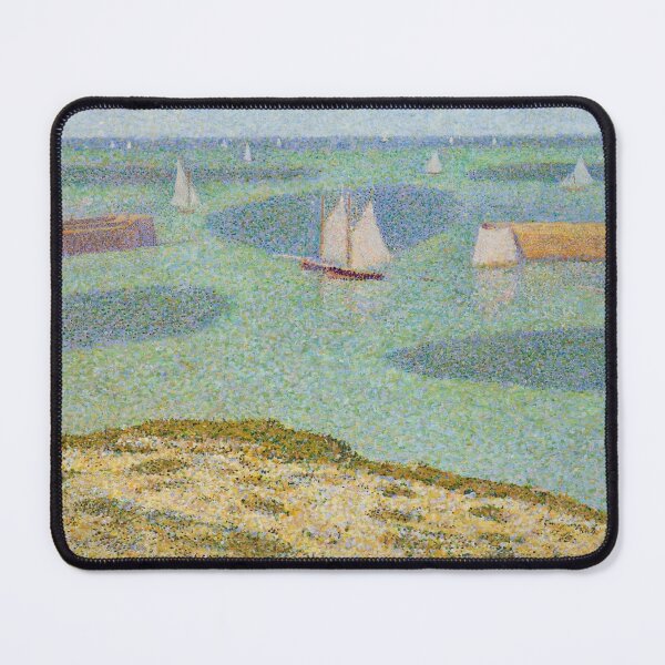 Item preview, Port En Bessin Entrance to the Outer Harbor by Georges Seurat: Coastal Pointillist Poster designed and sold by artofuniverse.