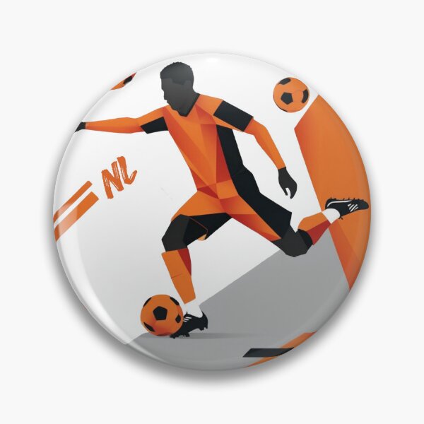 Item preview, Modern Dutch Football Player Geometric Silhouette Art designed and sold by PMTaurus.