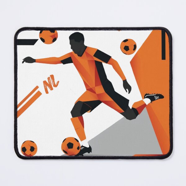 Item preview, Modern Dutch Football Player Geometric Silhouette Art designed and sold by PMTaurus.